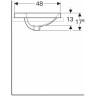 Раковина встраиваемая сверху GEBERIT VARIFORM 500.726.01.2