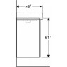Тумба для комплекта GEBERIT SMYLE SQUARE 500,363.JK.1 49 см темно-серый
