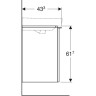 Тумба для комплекта GEBERIT SMYLE SQUARE 500,366.JL.1 54 см песчаный